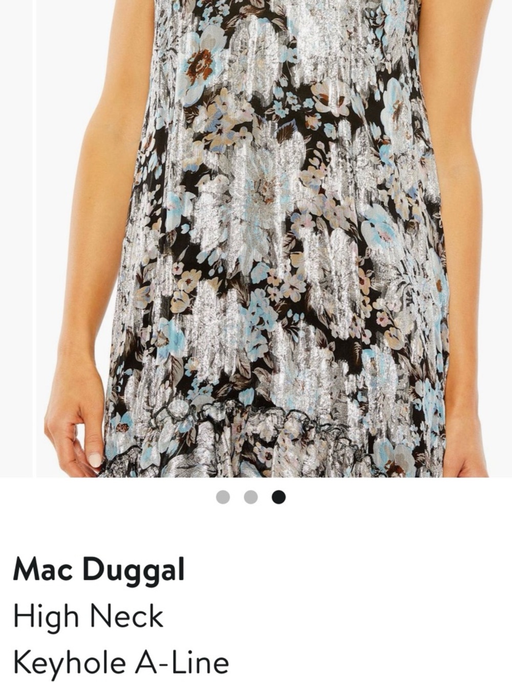 ✨NWT✨ IEENA FOR MAC Duggal Halter Ruffle High-Low Floral - Picture 4 of 16
